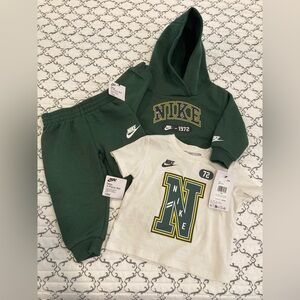 Nike Toddler 18 Months 3-Piece Green Hoodie Pants and T-Shirt NWT